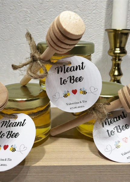 Elegantni vjenčani poklon zahvalnica od meda 25ml