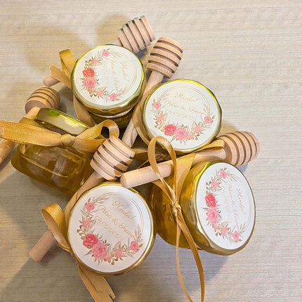 Elegantni vjenčani poklon zahvalnica od meda 25ml